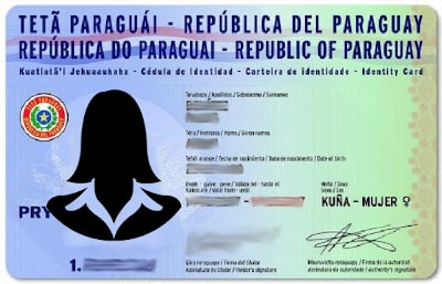 ejemplo cédula Paraguay